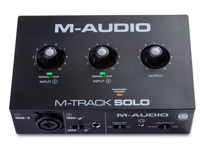 M-Audio M-Track Duo Interface Áudio USB INPUTS (1x XLR/JACK / 1x JACK)48-KHz Preamp ProTools M-Audio Edition MPC Beats 20 effect plugins AVID
