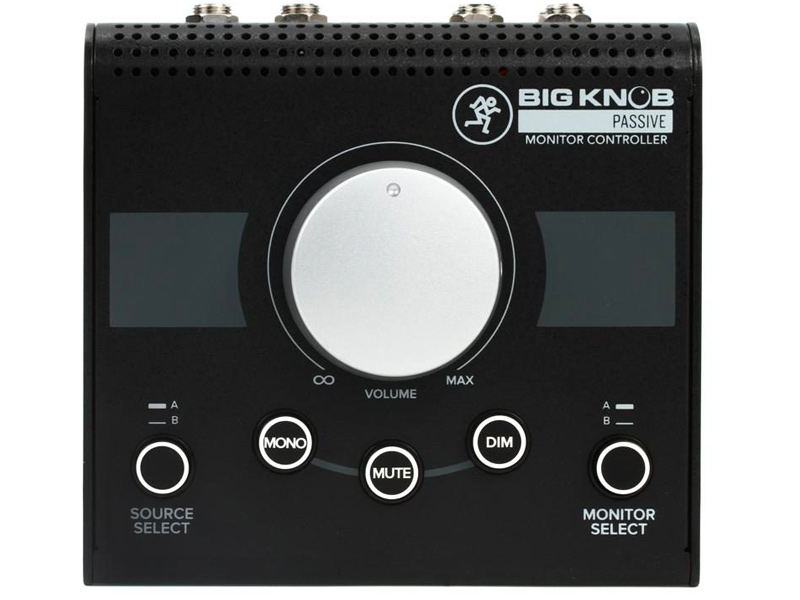 Mackie Big Knob Passive Controlador de monitores de estudio passivo Capacidade de conexão de dois pares de monitores (2x2) Botão de volume