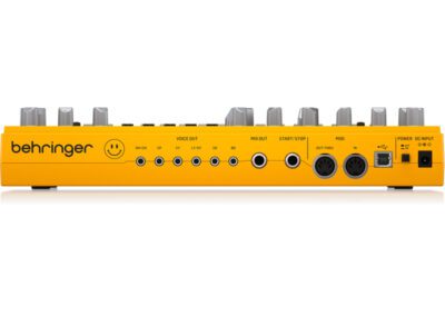 Behringer RD-6-AM Analog Drum Machine Acid Smiley Edition, 8 sounds: bass & snare drum, low & high tom, cymbal, clap, open & closed hi-hat