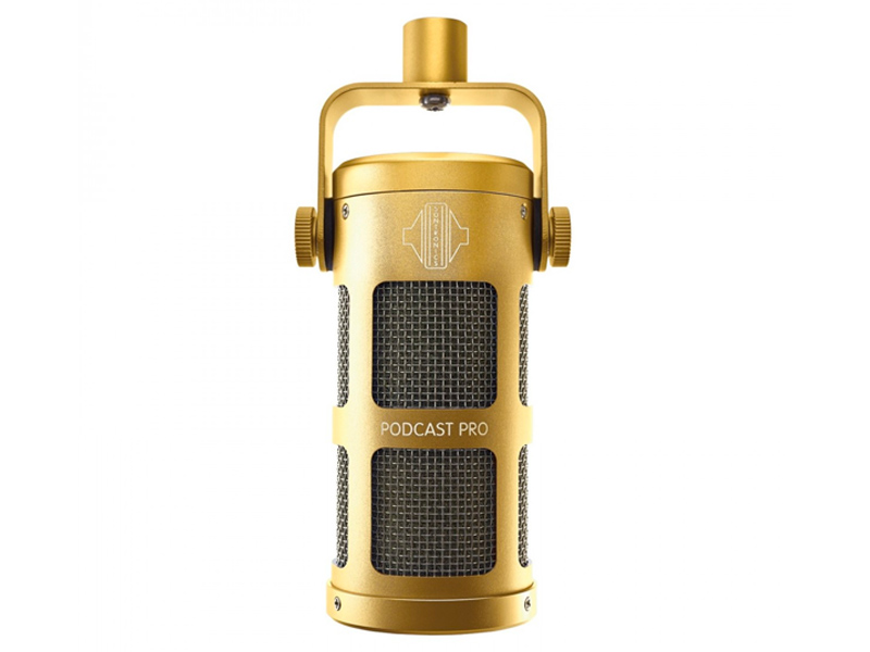 Sontronics Podcast Pro Gold is a professional dynamic microphone, hand-built in the UK, specifically developed to give incredible results