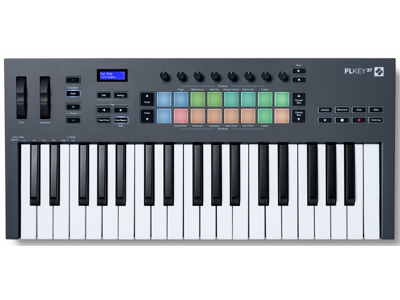 Novation FLkey 37 is the ultimate MIDI keyboard for making music in FL Studio. Controls for FL Studio's Step Sequencer, Channel Rack and Mixer.