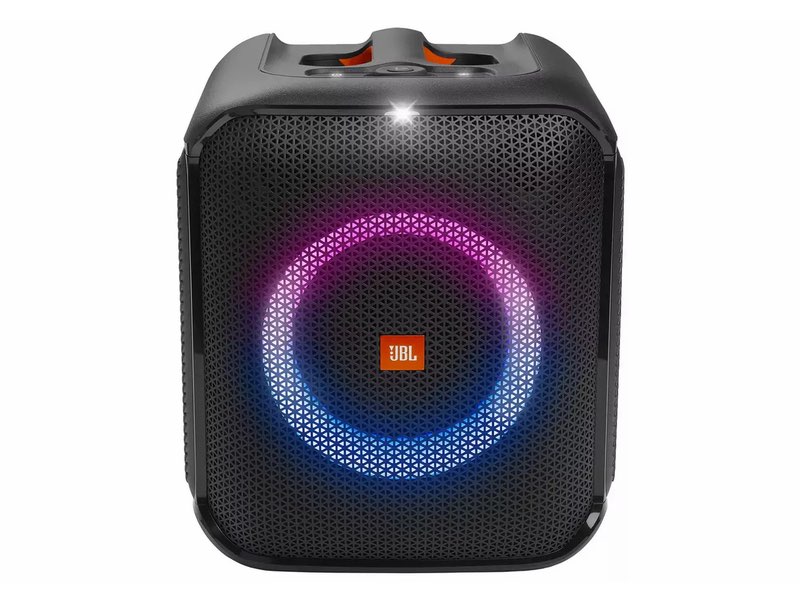 The portable JBL PartyBox Encore Essential speaker gives you up to 6 hours of non-stop fun. With an easy grab-and-go handle and splash proof design