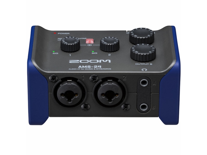 The Zoom AMS-24 is perfect for solo streams and multi-instrument sessions. It features two XLR/TRS combo inputs along with Zoom's low-noise preamps.