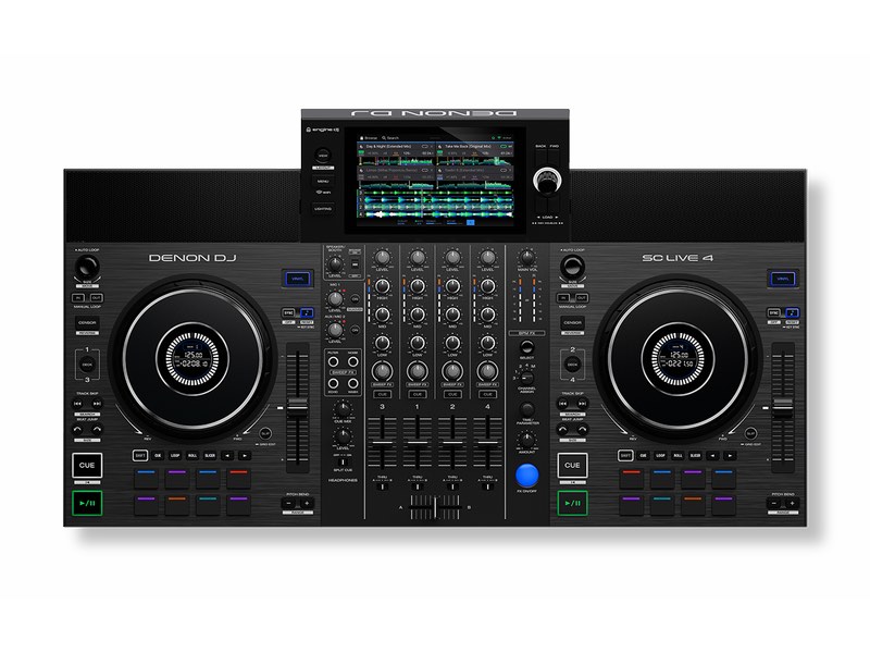 The SC LIVE 4 fuses the power of a club-standard modular setup into a compact & intuitive 4-deck standalone DJ controller. With its built-in Wi-Fi