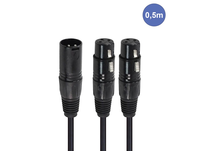 Power Acoustics AUDIOCAB 4039 0.5m XLR M - 2x XLR F